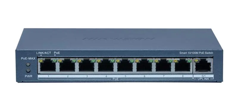 DS-3E1309P-EI_Switches_12496_8.webp Hikvision DS-3E1309P-EI poe network switch front view — best price in Egypt