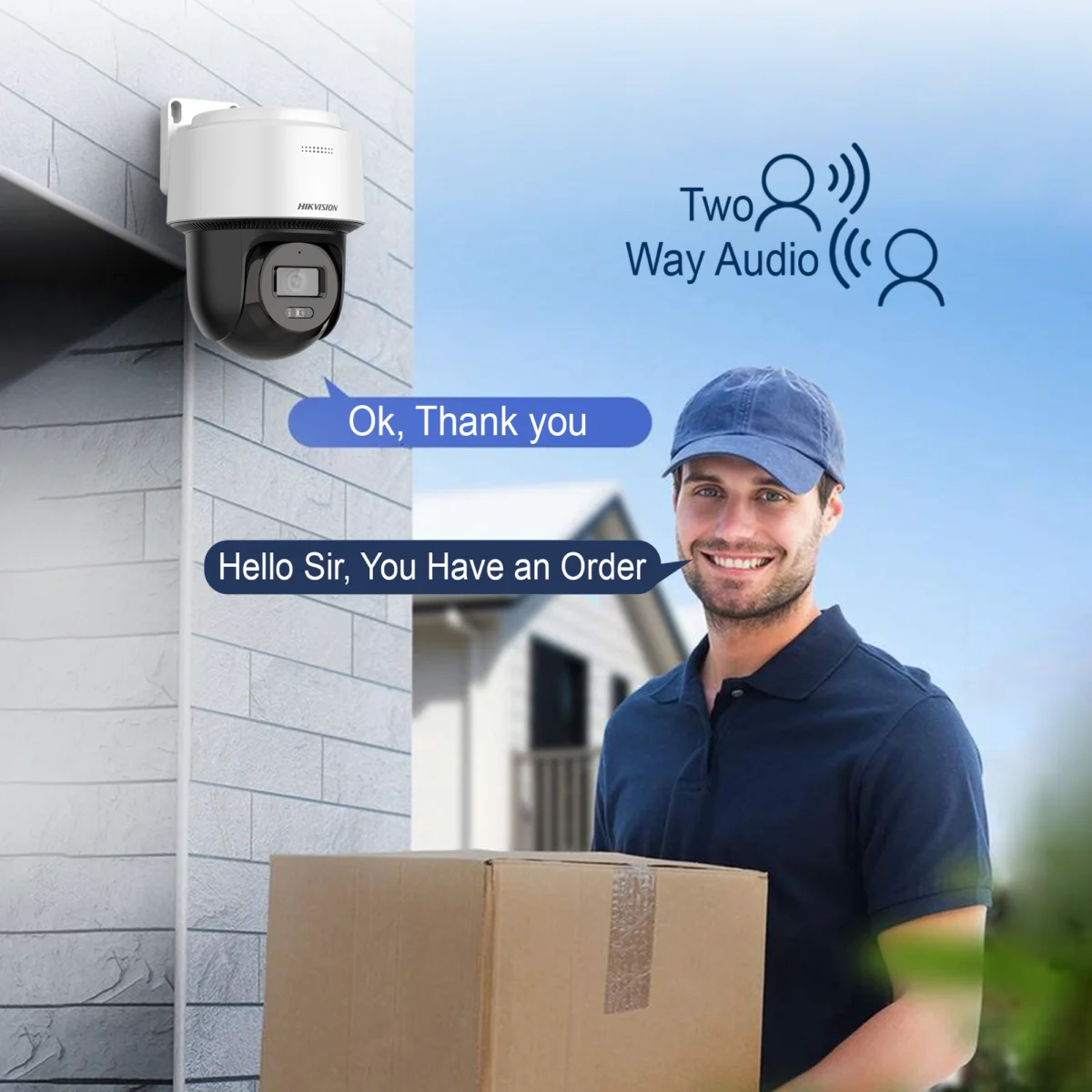 Hikvision 4MP Mini PT Camera Egypt outdoor PoE installation IP66