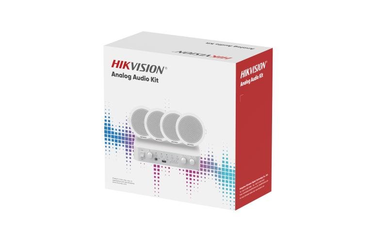 111 Hikvision DS-QAE0KA60206-4 60W analog audio kit with amplifier and ceiling speakers - best price in Egypt