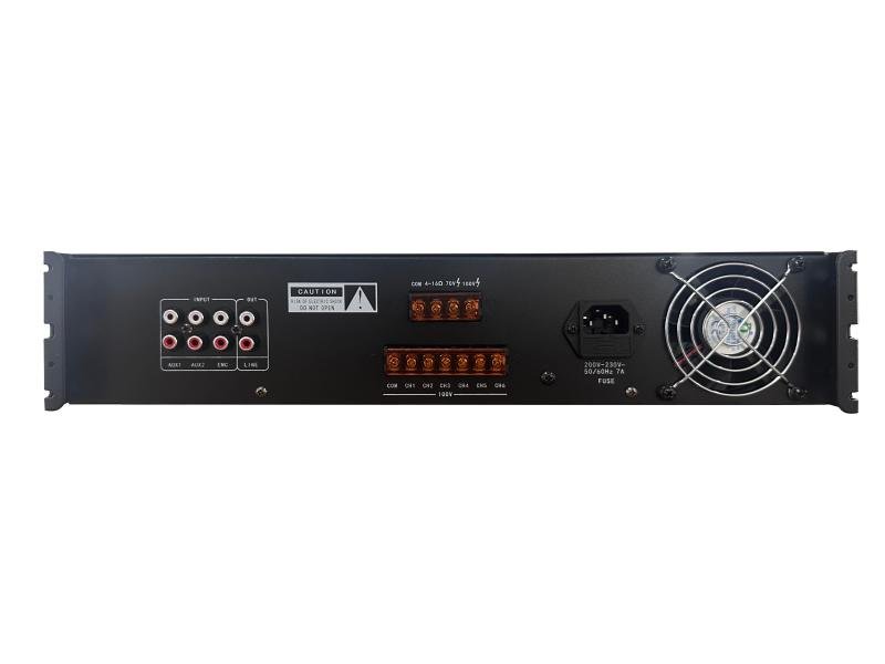 240 Hikvision DS-QAE0A240G1-VB6 240W 6-zone analog amplifier front panel - best price in Egypt